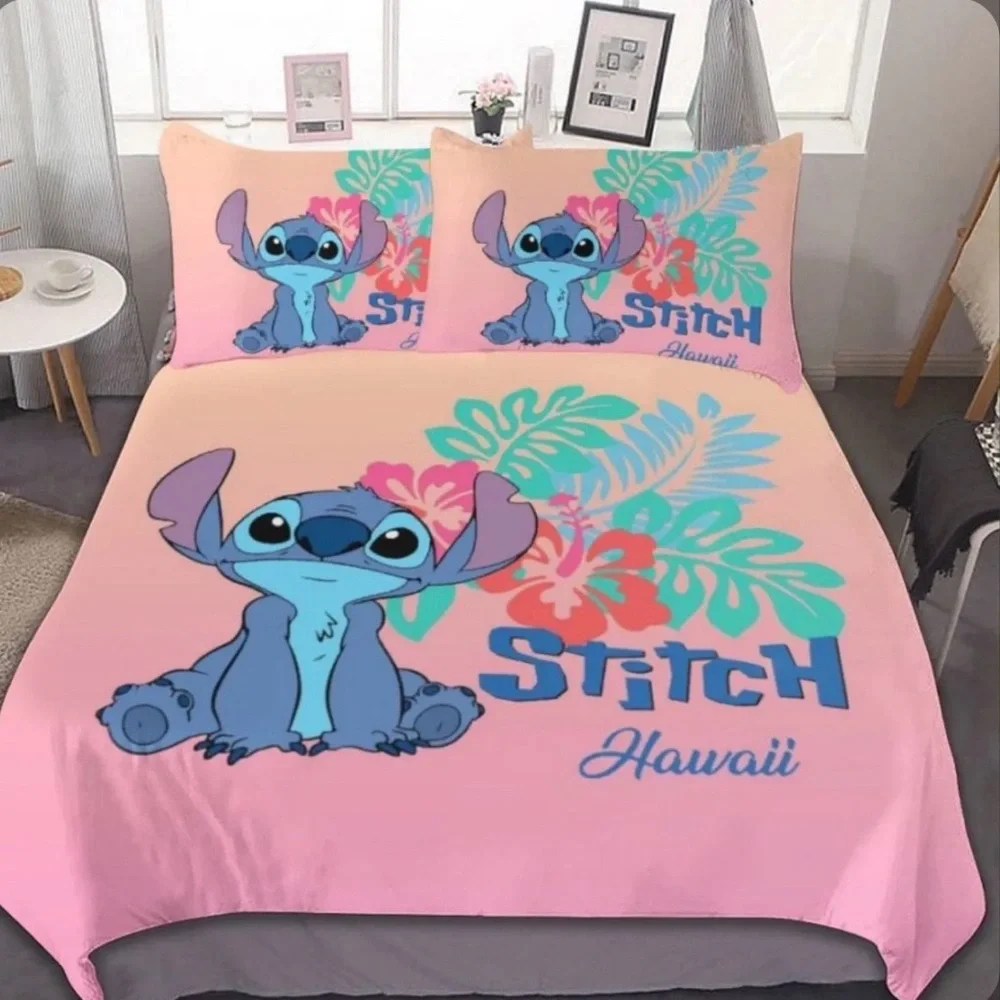 STITCH TWIN size Duvet Cover Set- 3 Piece Bed Set